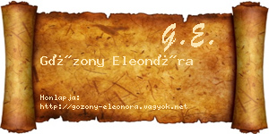 Gózony Eleonóra névjegykártya